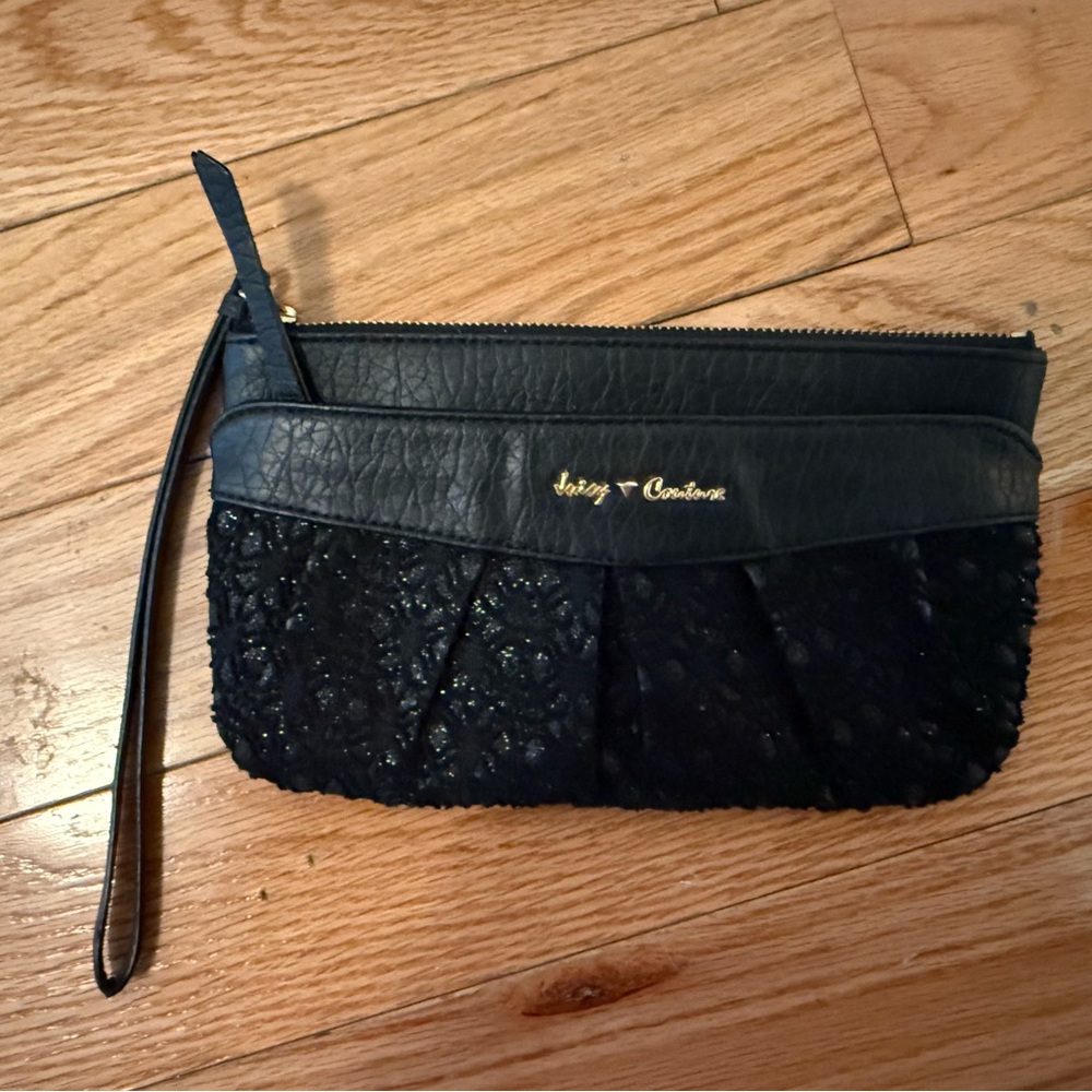 Juicy Couture Black Textured Wristlet